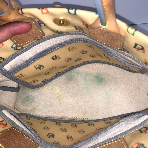 Vintage Y2K Dooney & Bourke Monogram Satchel Dooney & Bourke, genuine leather. - Picture 6 of 12